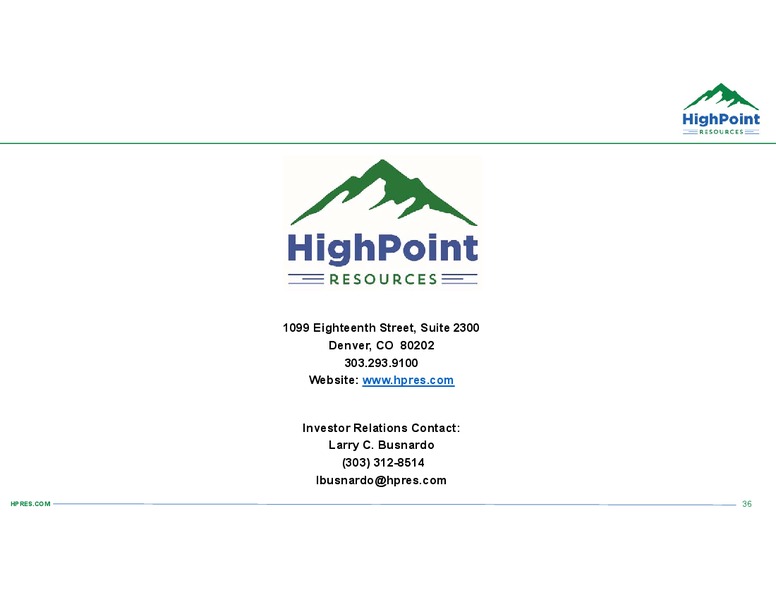 Scotia Howard Weil 2018 Energy Conference – HighPoint Resources – slide 34