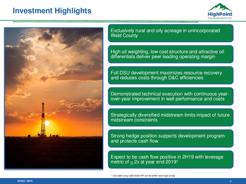 June 2019 Corporate Presentation – HighPoint Resources – slide 3
