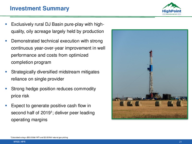 June 2019 Corporate Presentation – HighPoint Resources – slide 20