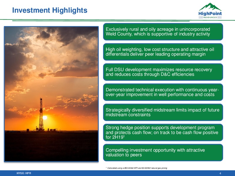 September 2019 Corporate Presentation – HighPoint Resources – slide 3