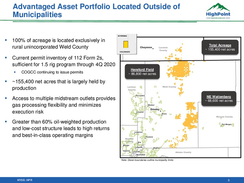 September 2019 Corporate Presentation – HighPoint Resources – slide 7