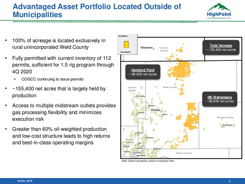 October 2019 Corporate Update – HighPoint Resources – slide 5