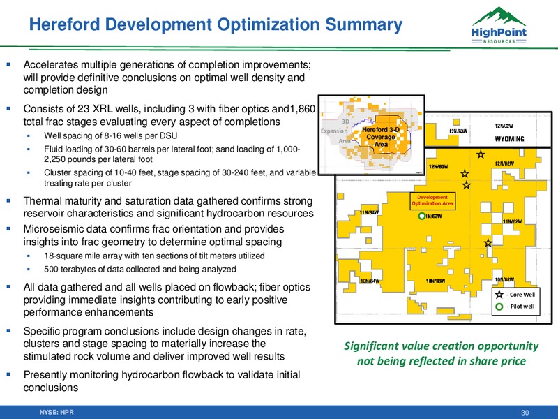 October 2019 Corporate Update – HighPoint Resources – slide 29