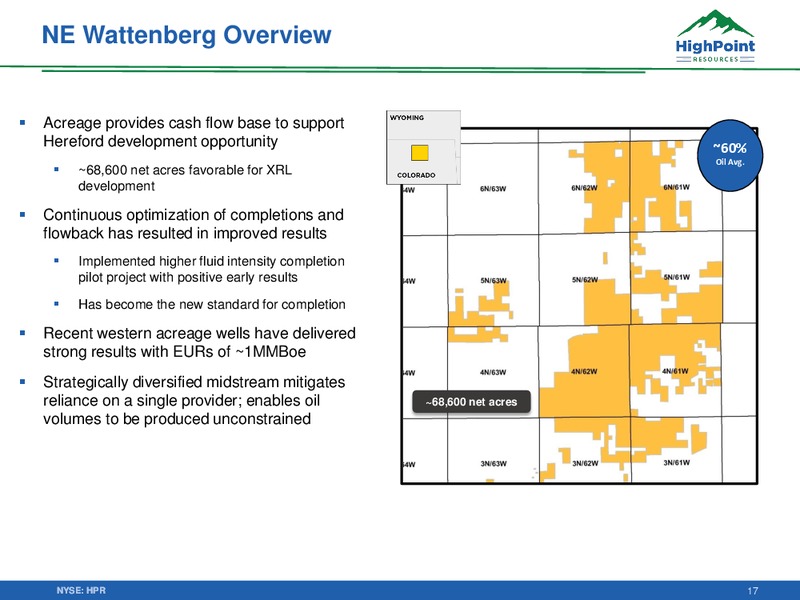 3Q 2019 Earnings Presentation – HighPoint Resources – slide 16