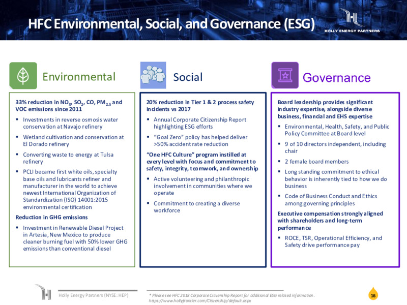 March 2020 Investor Presentation – Holly Energy Partners L.P – slide 15