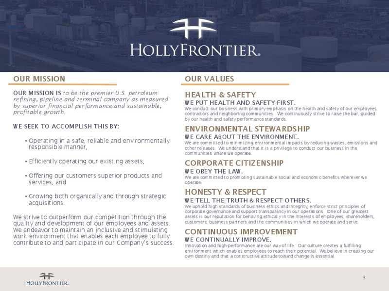 Barclays CEO Energy Power Conference – Holly Energy Partners L.P – slide 2