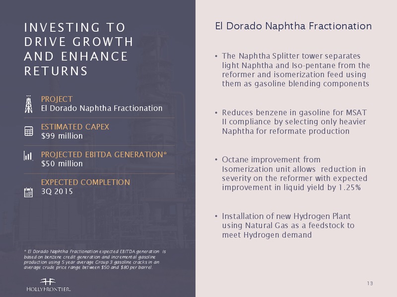 Barclays CEO Energy Power Conference – Holly Energy Partners L.P – slide 12