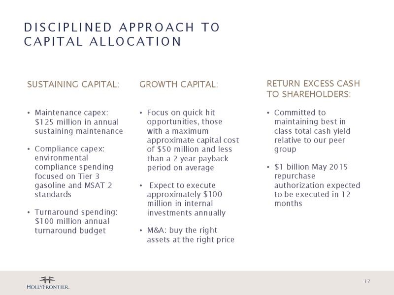 Barclays CEO Energy Power Conference – Holly Energy Partners L.P – slide 16