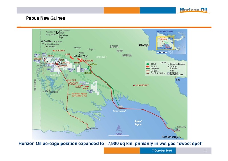 Investor Presentation – Horizon Oil Ltd. – slide 20