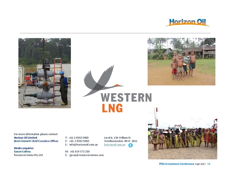 PNG Investment Conference – Horizon Oil Ltd. – slide 12