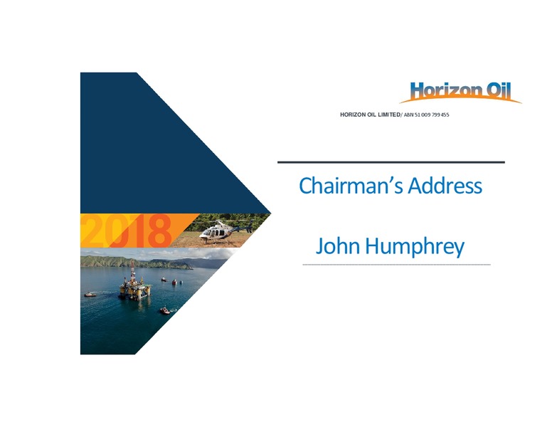 Annual General Meeting – Horizon Oil Ltd. – slide 5
