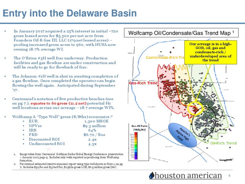 The Enercom Oil and Gas Conference – Houston American Energy Corp. – slide 8