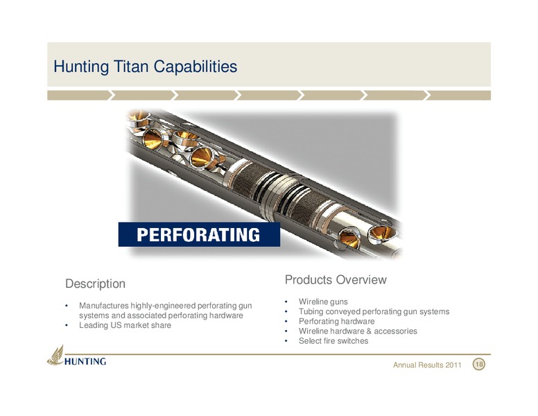 HUNTING PLC ANNUAL RESULTS – Hunting Plc – slide 19
