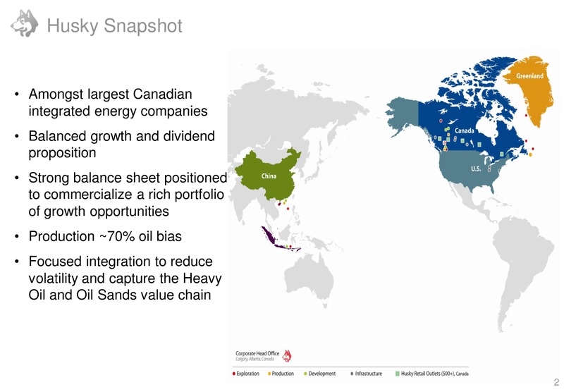 Q3 2012 EARNINGS CALL – Husky Energy Inc. – slide 2