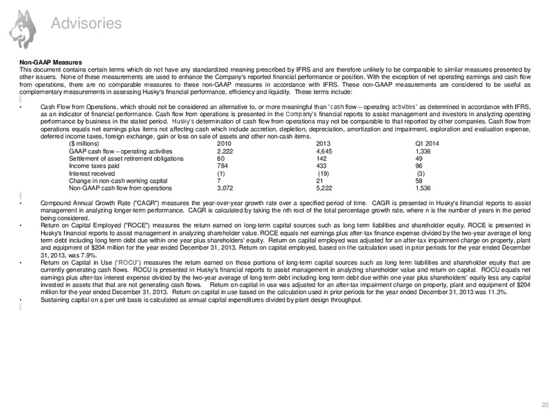BAML 2014 GLOBAL ENERGY CONFERENCE – Husky Energy Inc. – slide 19