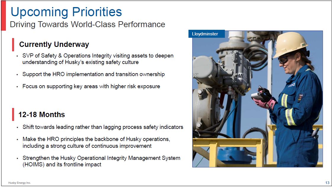 2Q 2019 Corporate Presentation – Husky Energy Inc. – slide 13