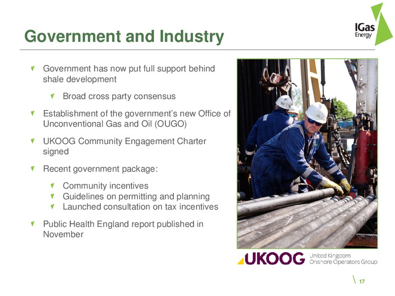 Six Months 30 September 2013 – Igas Energy Plc – slide 17