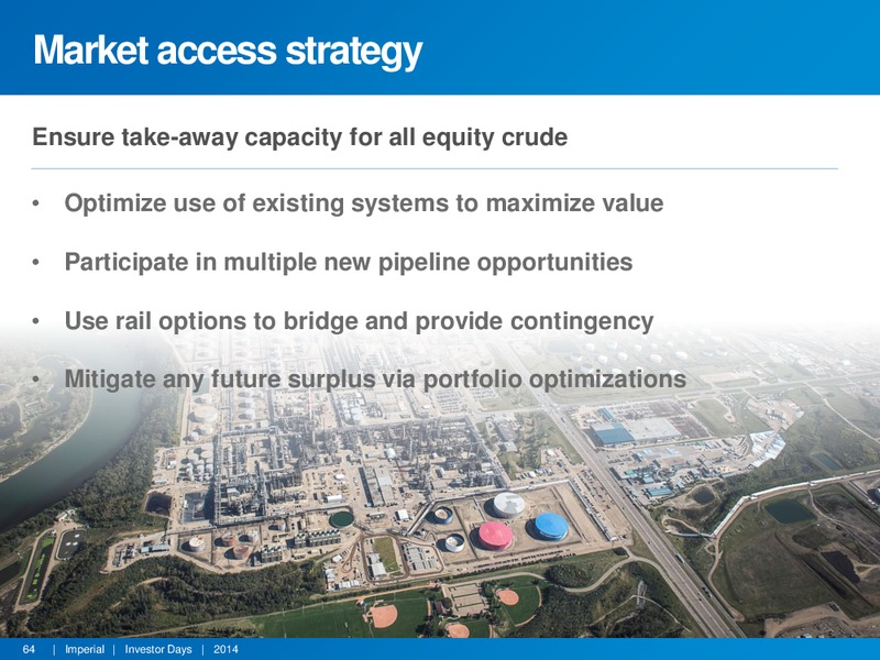 APRIL 2014 INVESTOR DAYS – Imperial Oil Limited – slide 63