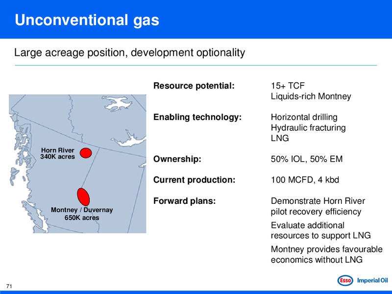 JUNE 2013 INVESTOR DAY – Imperial Oil Limited – slide 71
