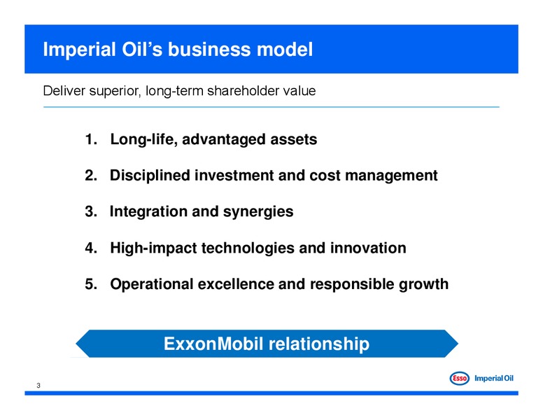 2013 TD Calgary Energy Conference – Imperial Oil Limited – slide 3