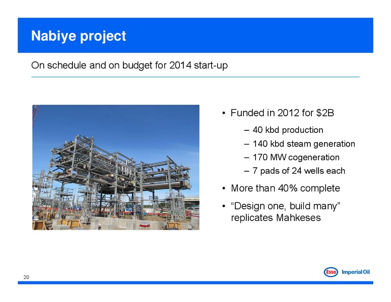 2013 TD Calgary Energy Conference – Imperial Oil Limited – slide 20