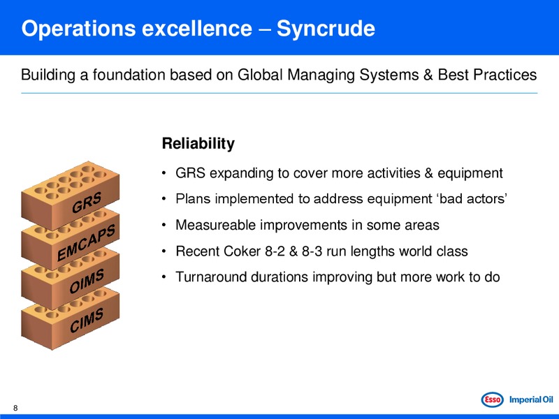 PETERS & CO NORTH AMERICAN OIL & GAS CONFERENCE – Imperial Oil Limited – slide 8