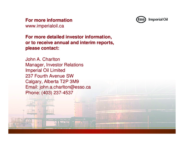 2014 London Energy Conference – Imperial Oil Limited – slide 16