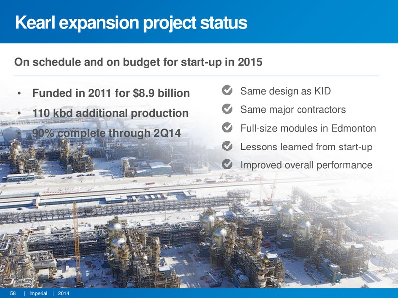 INVESTOR PRESENTATION – Imperial Oil Limited – slide 57
