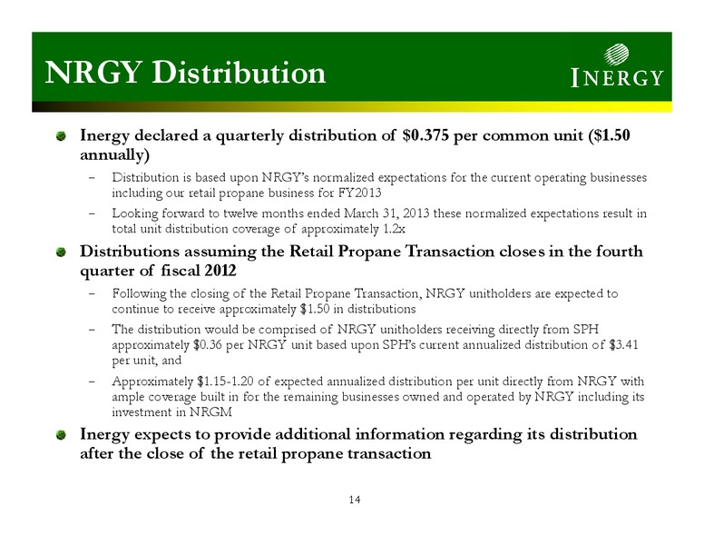 INVESTOR PRESENTATION – Inergy, L.P. – slide 13