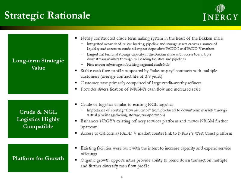 RANGELAND ENERGY ACQUISITION OVERVIEW – Inergy, L.P. – slide 3