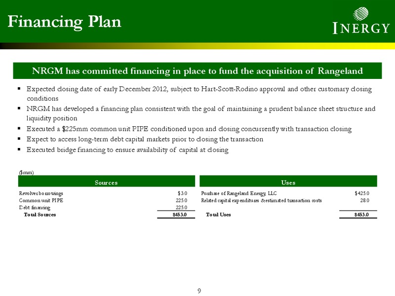 RANGELAND ENERGY ACQUISITION OVERVIEW – Inergy, L.P. – slide 8