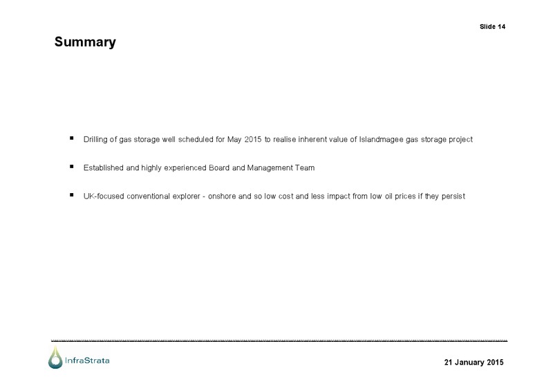 AGM Presentation – Infrastrata Plc – slide 13