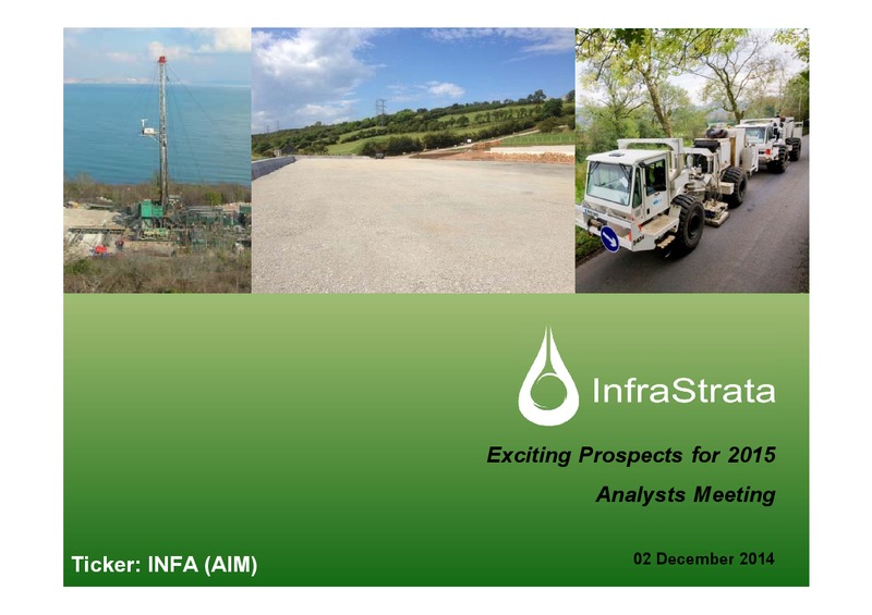 ANALYST MEETING – Infrastrata Plc – slide 1