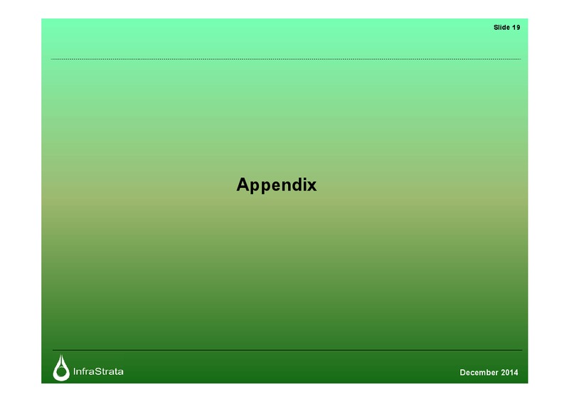 ANALYST MEETING – Infrastrata Plc – slide 18