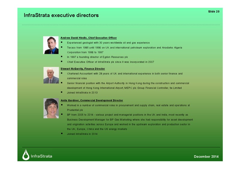 ANALYST MEETING – Infrastrata Plc – slide 19