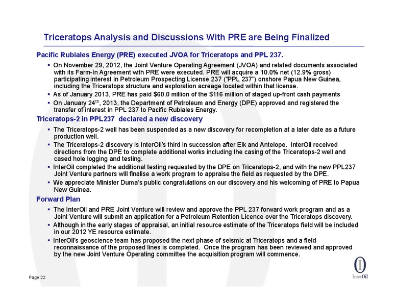 IPAA OGIS – Interoil Corporation – slide 20