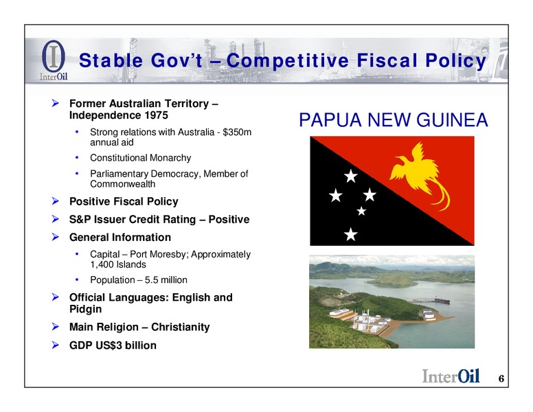 RAYMOND JAMES INSTITUTIONAL INVESTOR CONFERENCE – Interoil Corporation – slide 5