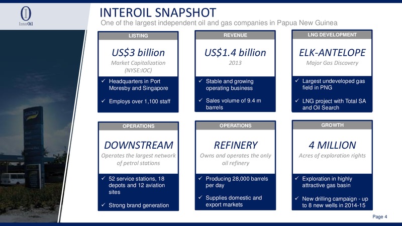 Investor Presentation – Interoil Corporation – slide 4