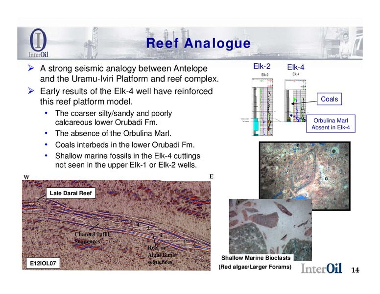 ELK 4 TECHNICAL UPDATE – Interoil Corporation – slide 14
