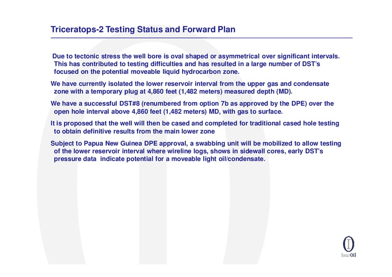 Q1 2012 EARNINGS CALL – Interoil Corporation – slide 17