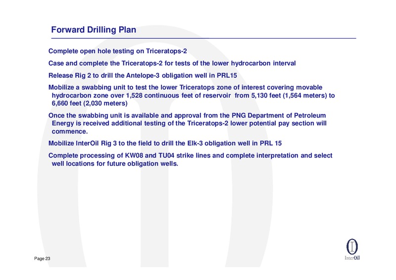 Q1 2012 EARNINGS CALL – Interoil Corporation – slide 22