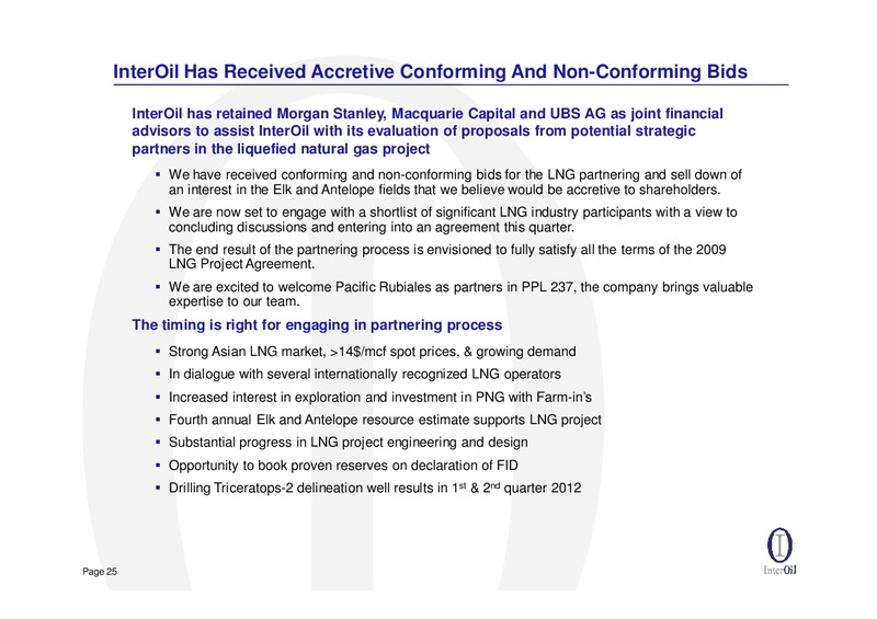 Q1 2012 EARNINGS CALL – Interoil Corporation – slide 24