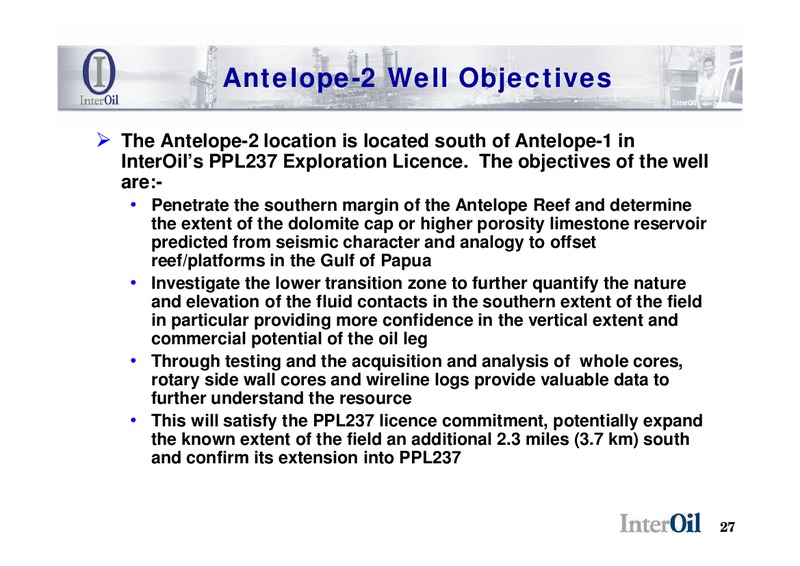July 2009 Corporate Presentation – Interoil Corporation – slide 26