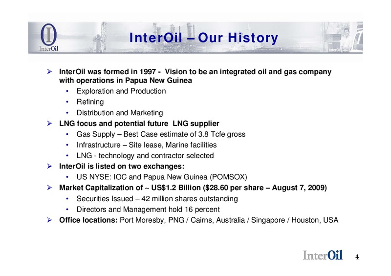 INTEROIL ENERCOM PRESENTATION – Interoil Corporation – slide 2