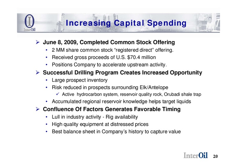 INTEROIL ENERCOM PRESENTATION – Interoil Corporation – slide 18