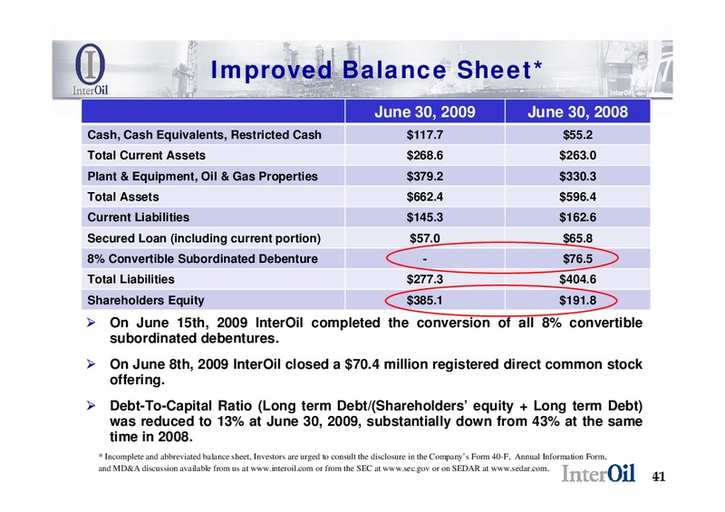 INTEROIL ENERCOM PRESENTATION – Interoil Corporation – slide 39