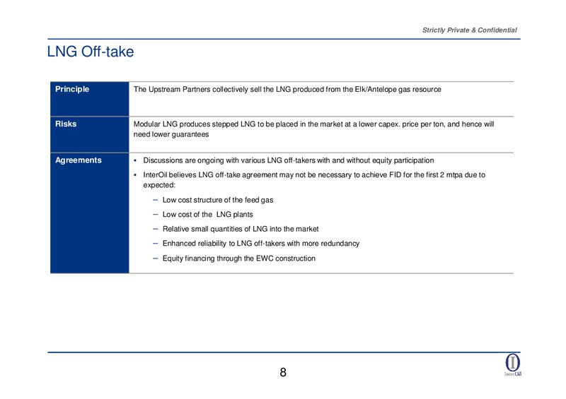 FINANCE INVESTOR PRESENTATION – Interoil Corporation – slide 6
