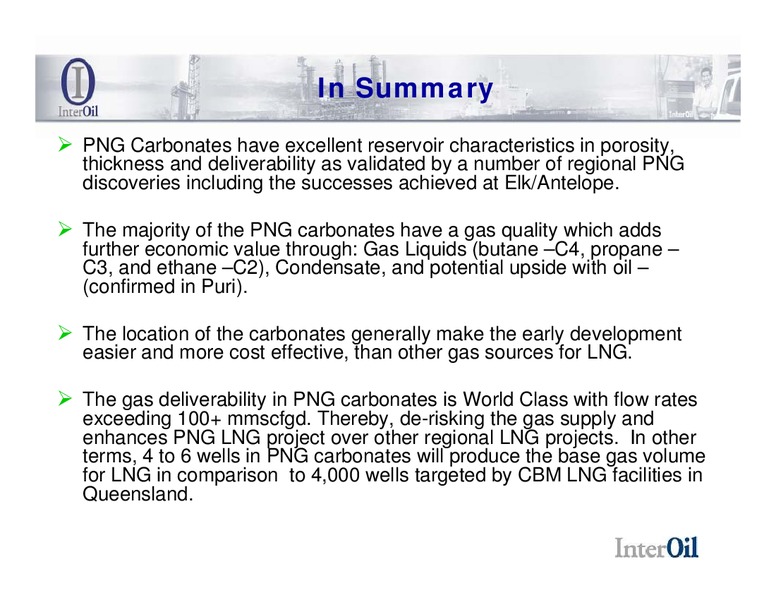 DECEMBER 2008 CORPORATE PRESENTATION – Interoil Corporation – slide 23