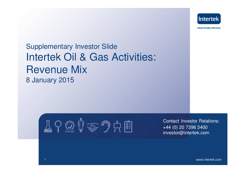 Supplementary Investor Slide – Intertek – slide 1