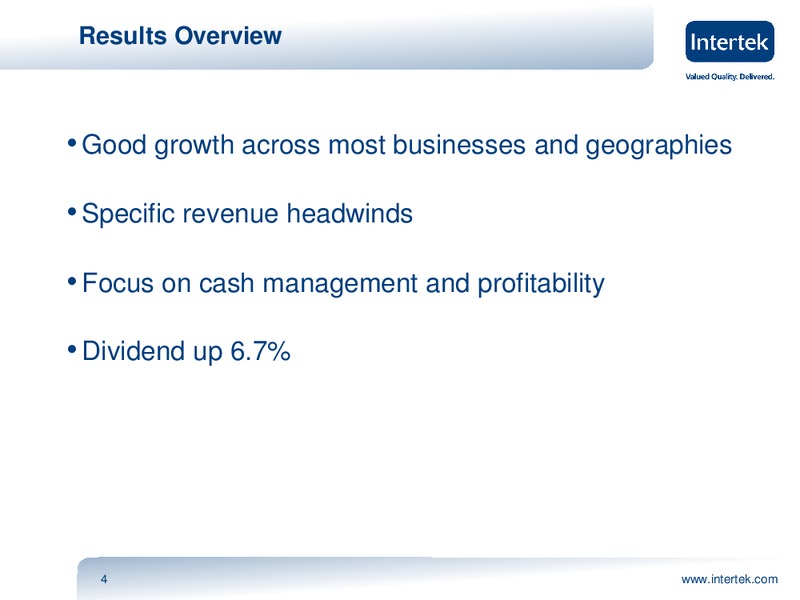 2014 Full Year Results Presentation – Intertek – slide 3